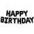 Black Happy Birthday Banner Balloons Set