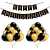 Happy Anniversary Gold & Black Decoration Set With Banner Curtain & Balloons