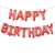 Red And Black Happy Birthday Decor Theme Balloons Set