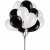 Black Happy Birthday Banner Balloons Set