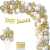 Golden And White Happy Birthday Theme Balloons Set