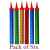 Pack Of 6 Sparkling Candles For Birthday Cake