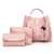 VINTAGE 3 IN 1 PIECE PINK HAND BAG