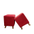 Solace Wooden Square Ottoman (Red)