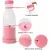 Electric Mini USB Blender Portable Juicer Cup with Handle, 350mL - (PINK)