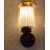 Wall Light Black Steel Base Double Round Glass Warm - Golden Chrome Border