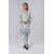 Embroidered Shirt and Sleeves Keyhole Neck Leaves Print 2-Piece Stitched Suit - White & Blue Embroidered Shirt and Sleeves Keyhole Neck Leaves Print 2-Piece Stitched Suit - White & Blue