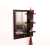 Toheed wood Wall Mount Dressing Mirror With Multiple Shelves - Brown