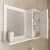 Bathroom Cabinet With Mirror and Shelves - White
