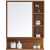 Bathroom Storage Cabinet With Mirror - Brown