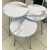 Set Of 3 Nesting Tables With Glossy White Top
