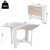Folding Dining Table For Home - White & Brown