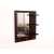 Toheed wood Wall Mount Dressing Mirror With Multiple Shelves - Brown
