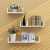 Toheed wood U Shaped Floating Wall Shelves - Set of 3