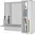 Toheed wood Bathroom Cabinet with Mirror - White