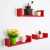 Toheed wood U Shaped Floating Wall Shelves - Set of 3