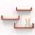 Toheed wood U Shaped Floating Wall Shelves - Set of 3