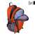 50-L Travel Hiking Orange Backpack - 1 Piece