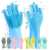 Magic Household Kitchen Silicone Dish Washing Scrubber Rubber Cleaning Gloves