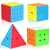 Pack of 4 Rubik Cubes Sticker Less Speed Cube