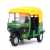 Plastic Pull Back Auto Rickshaw Toy with Sound & Flashing Light