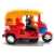 Plastic Pull Back Auto Rickshaw Toy with Sound & Flashing Light