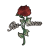 Beautiful Embroidered Rose Flower Patch for Applique Motif Craft