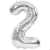 Silver Single Number Balloons Digits Aluminum Foil 16 Inch Balloon