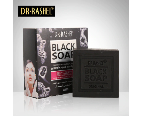 New Dr Rashel Black Soap For Deep Cleansing & Whitening