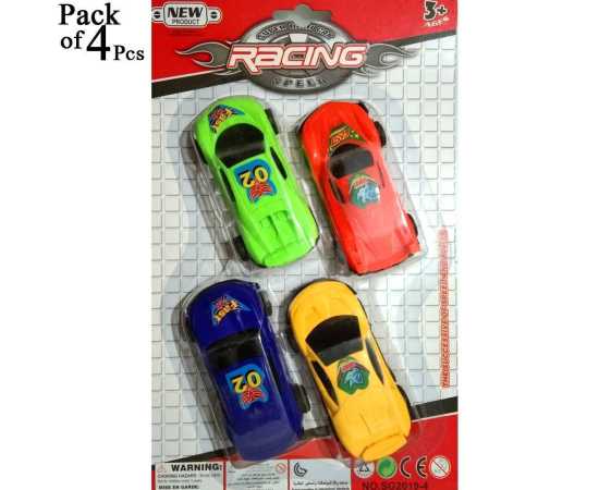 Complete Box Pack of 4 Pcs - Plastic Car Toys Set for Kids and boys