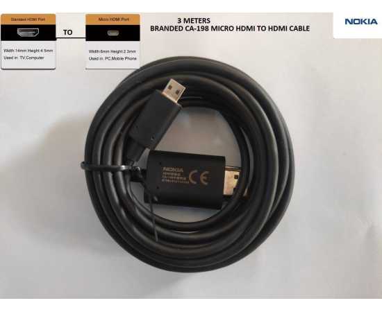 Branded CA-198 OEM Micro HDMI to HDMI Cable