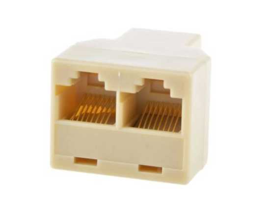 RJ45 1+2 LAN Ethernet Splitter Connector Network Switch