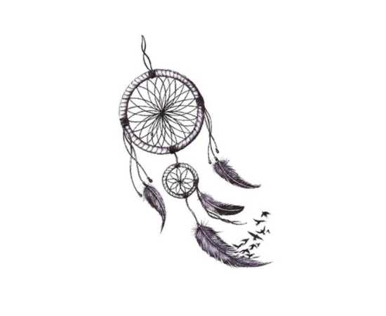 Temporary Tattoo Sticker Waterproof Removable Dream Catcher Pattern Body