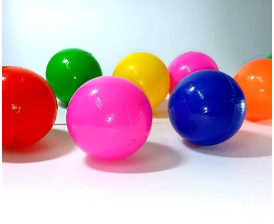 Plastic Balls for Kids Without Edges (Multicolor) - 50 Pcs