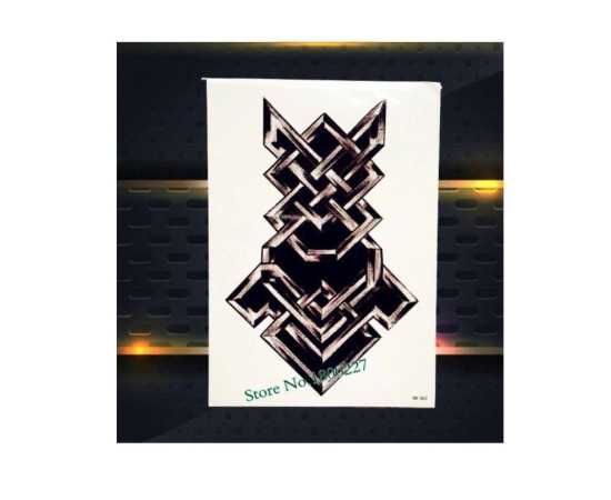 Black Celtic Totem Temporary Tattoo