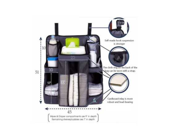Baby Nursery Organizer & Diaper Caddy - 1 Pack