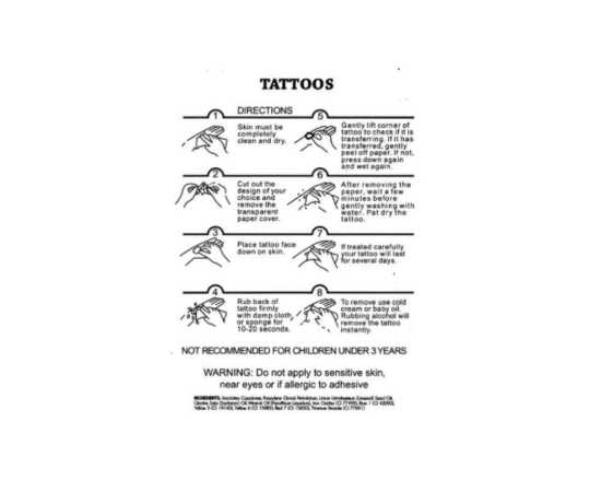 I Love Mustache Temp Body Temporary Tattoo