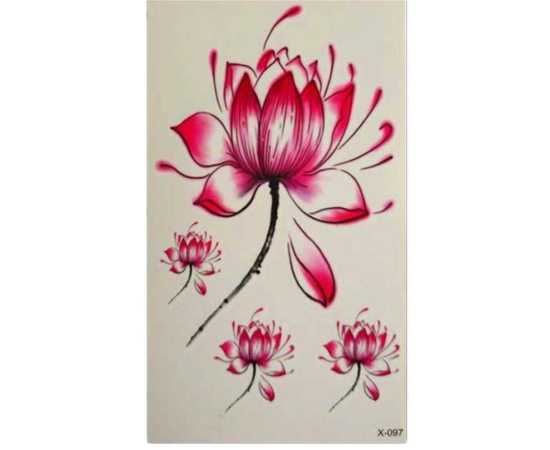 New Cool Temporary Body Art Lotus Flower Tattoo Sticker