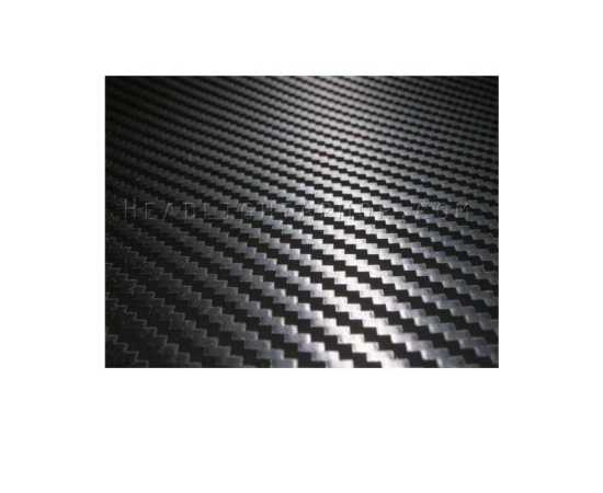 Universal Laptop Back Skin Carbon Fiber Texture - Black