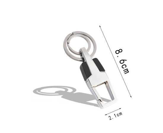 Double Ring Pendant Metal Key Chain