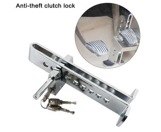 8 Holes Clutch Clasp Stainless Steel Car Brake Pedal Lock Anti-theft Device