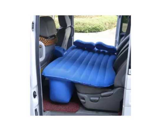 Universal Car Air Mattress Travel Bed Inflatable - Blue & Ferozy - 1 Piece