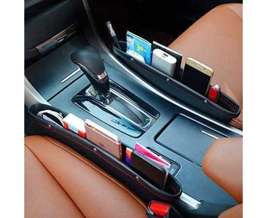 2 Pack Leather Car Seat Organizer Pocket Car Seat Storage Box For Holding Phone