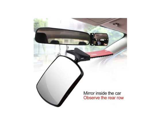 Baby Kids Children Car Back Seat Rearview Safety Mirror Portable Adhesive 360-Degreee Rotatable