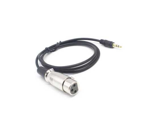 XLR Female To 3.5mm Male Cable 2m - Black