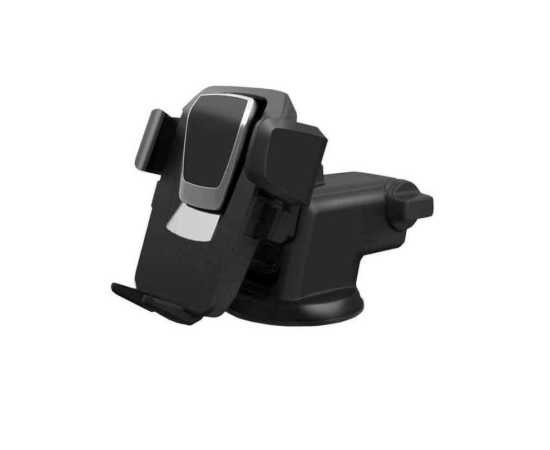 Universal Suction Cup Long Handle Car Mobile Holder - Black