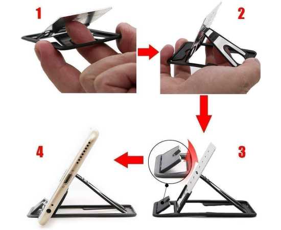 Foldable Phone Stand - black