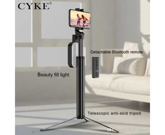 Portable Metal Selfie Stick Live Support Bluetooth Remote Control Selfie Tripod