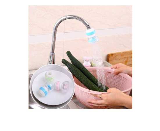 Water Saver Tap Aerators 360° Rotate Faucet Swivel Bath Tap Adapter Filter - Blue