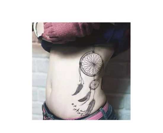 Temporary Tattoo Sticker Waterproof Removable Dream Catcher Pattern Body